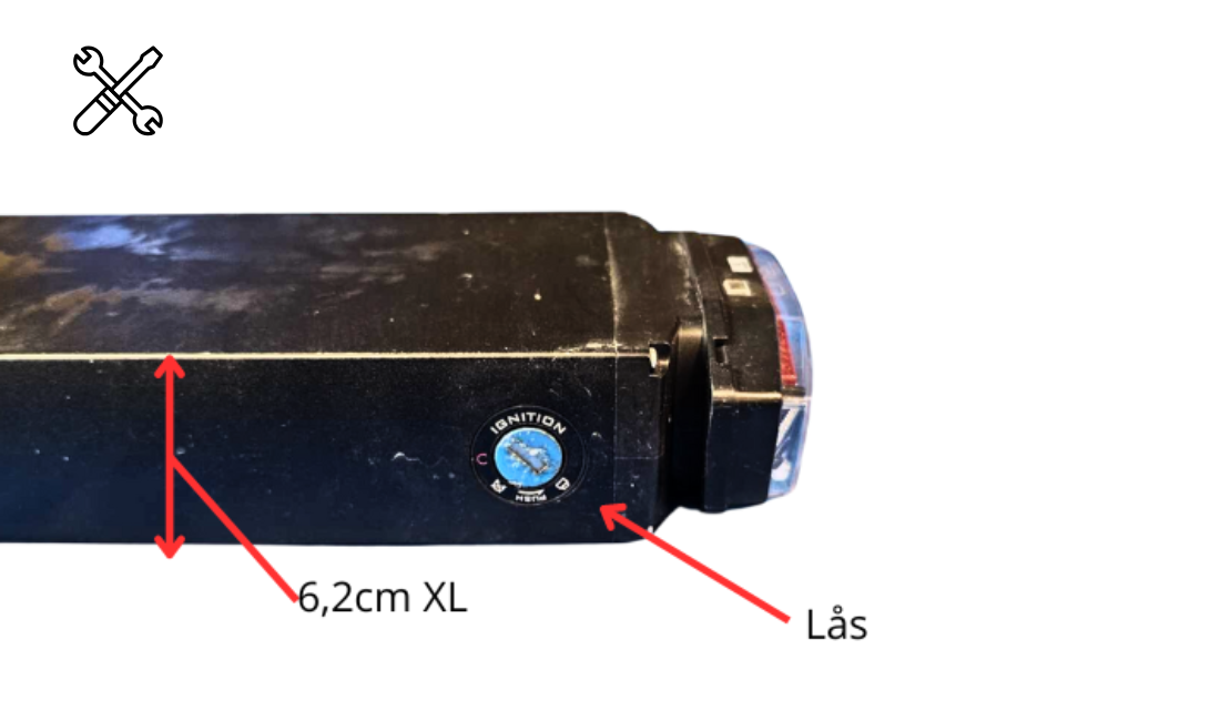 Promovec XL Batteri til elcykel, Raleigh, MBK, Nishiki, Centurion, winther mm.